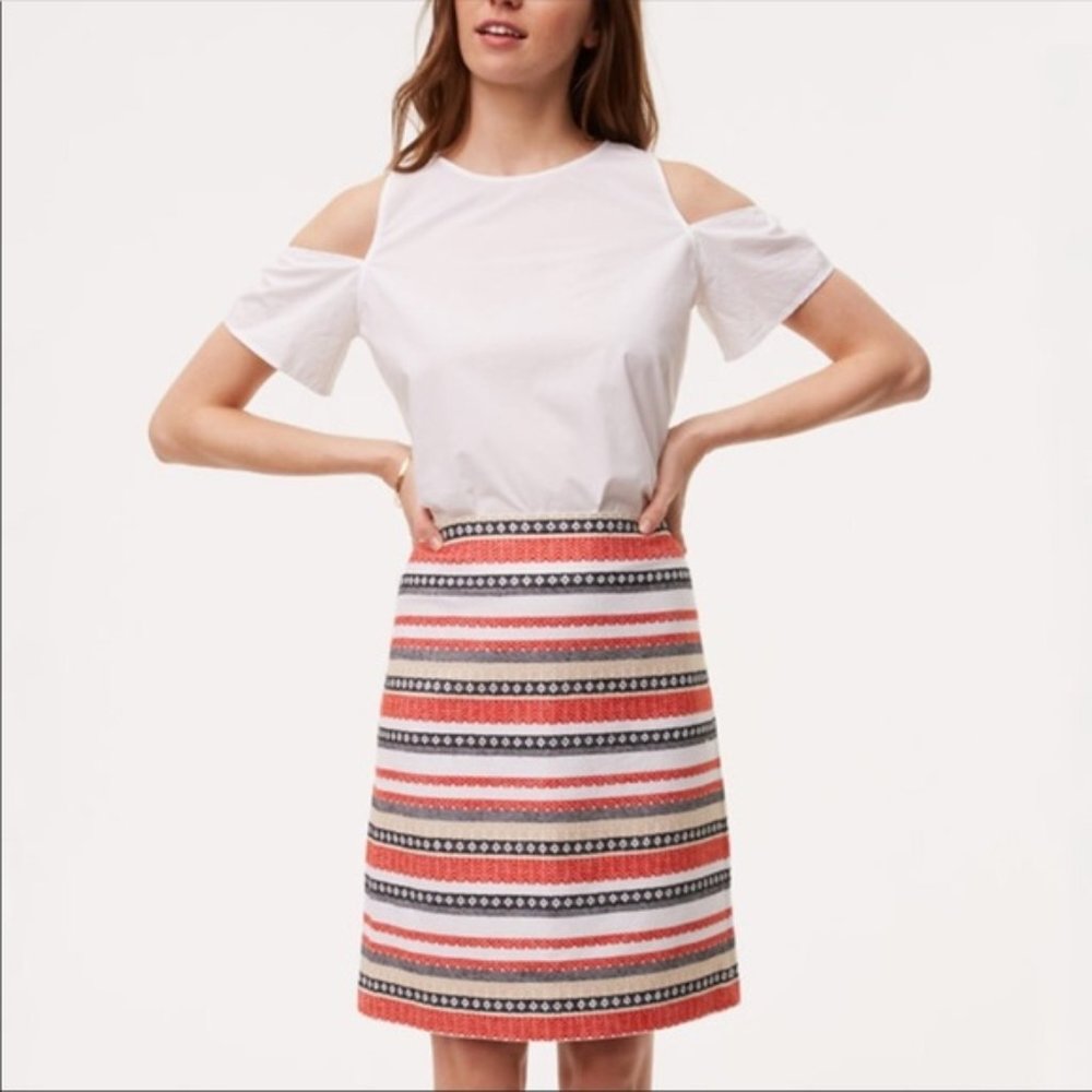Loft Costa Jacquard Skirt